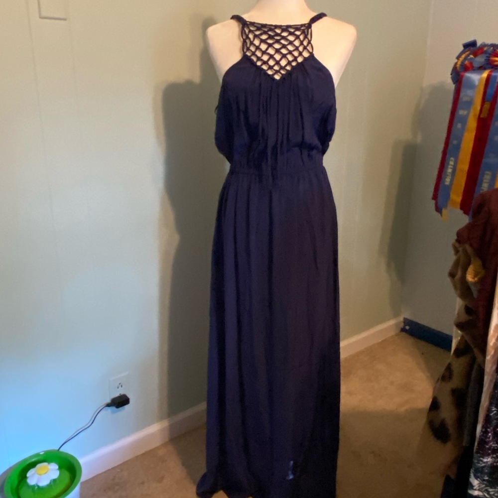 Rebecca Taylor blue maxi dress